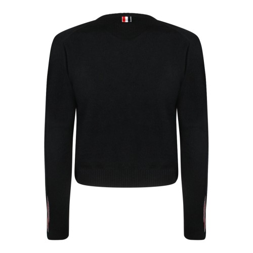 Black Crew Neck Cardigan 2