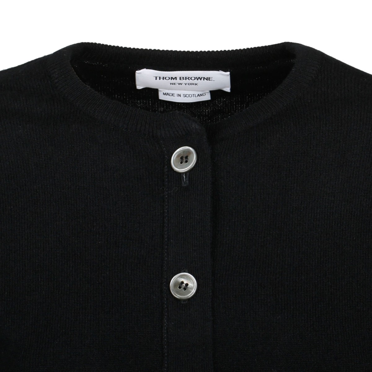 Black Crew Neck Cardigan