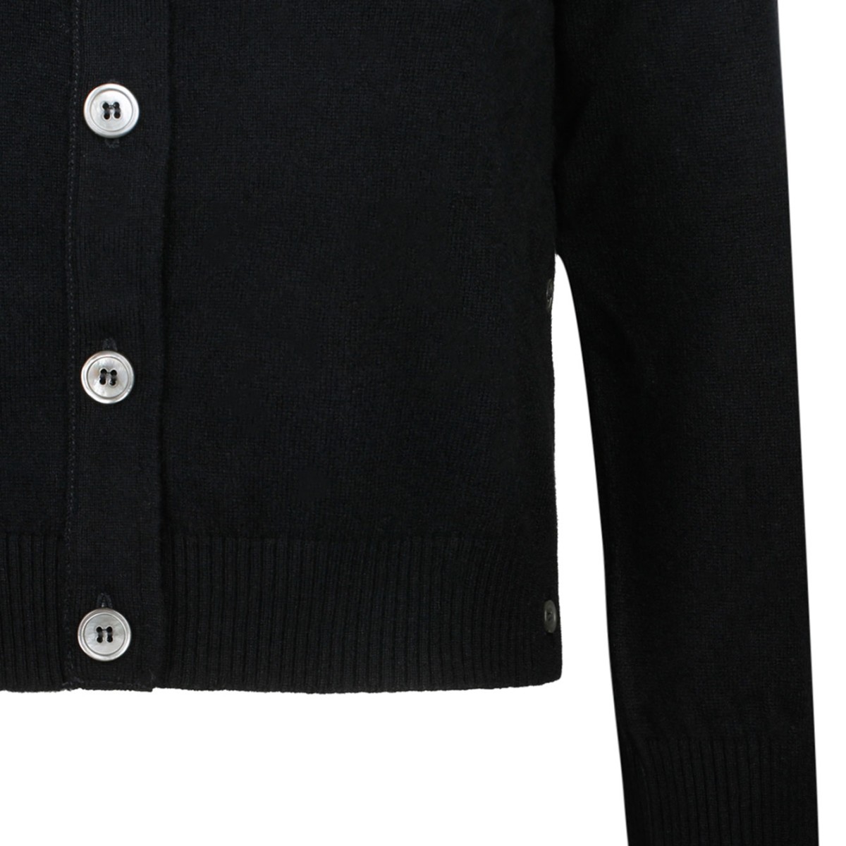 Black Crew Neck Cardigan
