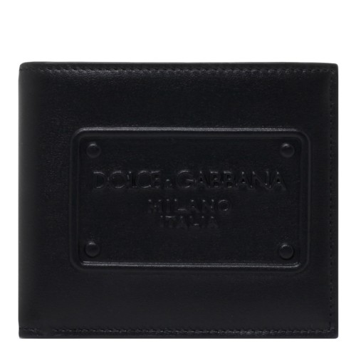 Dolce & Gabbana Black Logo Patch Wallet
