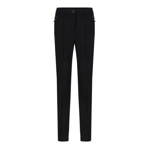 Black Mid-Rise Nylon Trousers