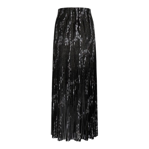 Brown and Black Pleated Lurex Skirt 2