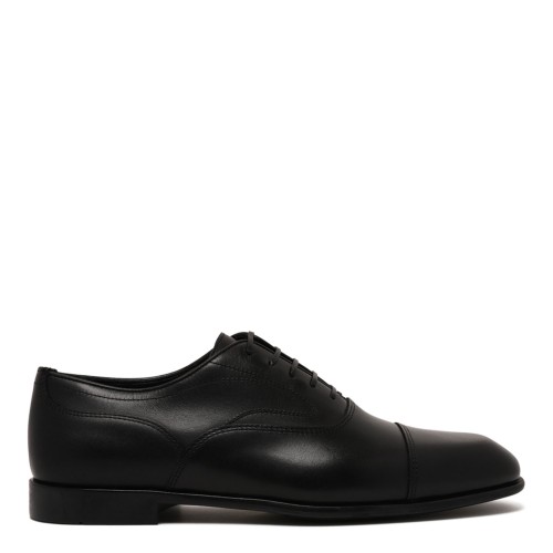 Black Oxford Shoes With Knotted Toes