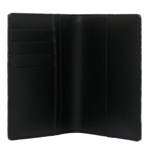 Black Calf Leather Jacquard Logo Cardholder 2