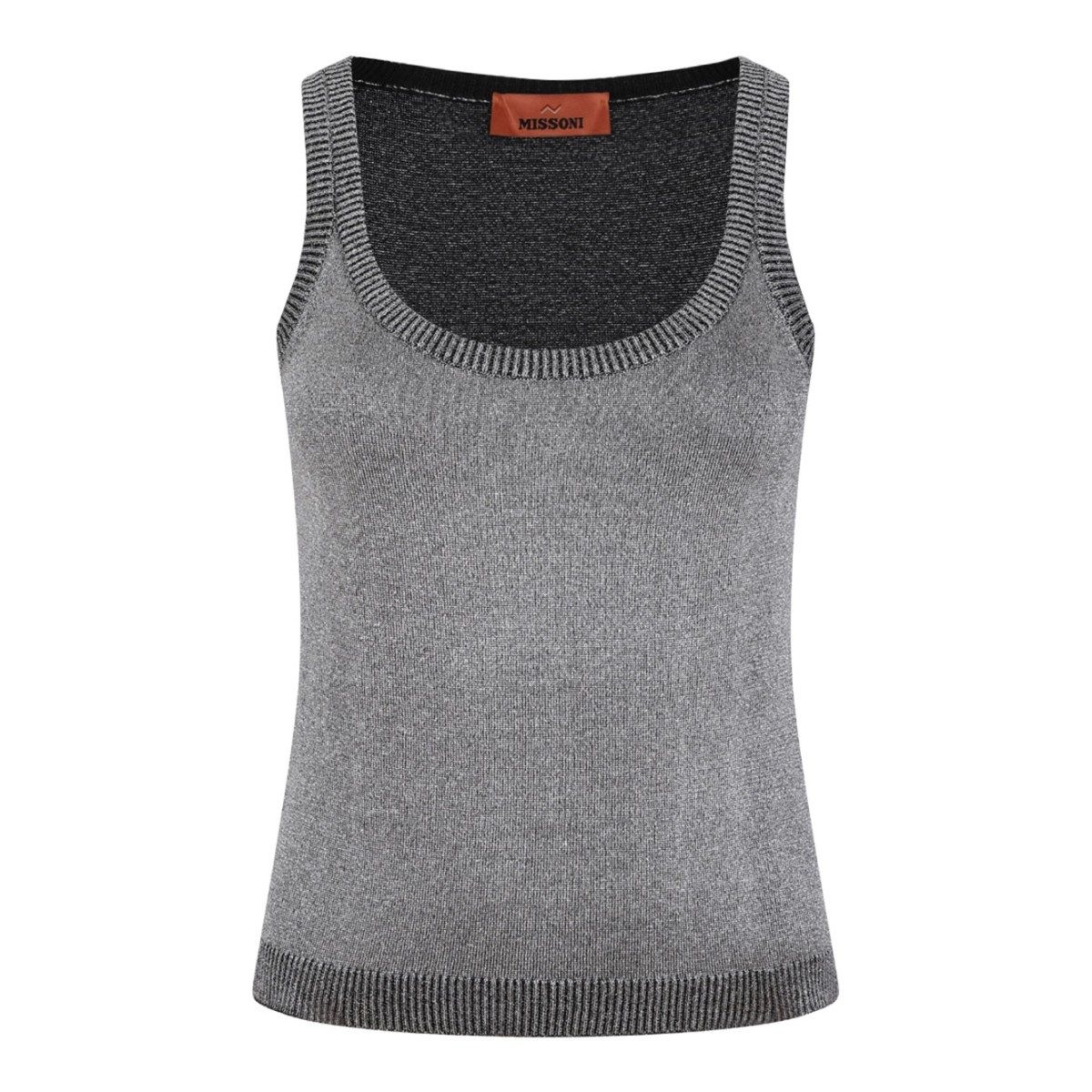Silver Tones Lame Viscose Tank Top