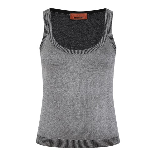 Silver Tones Lame Viscose Tank Top