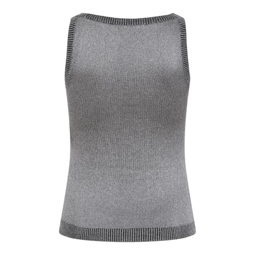 Silver Tones Lame Viscose Tank Top 2