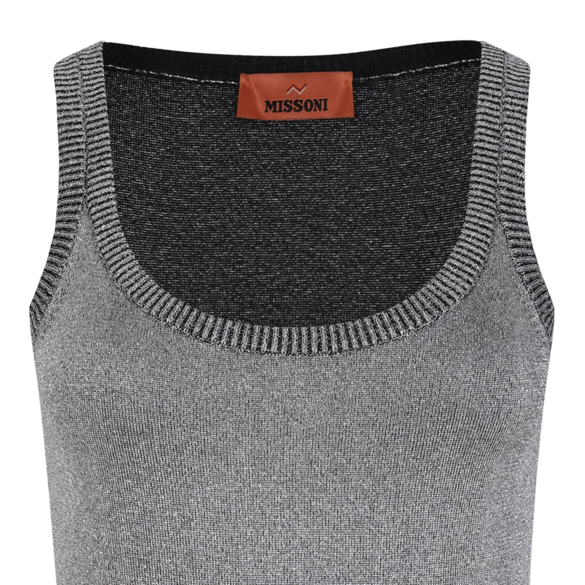 Silver Tones Lame Viscose Tank Top