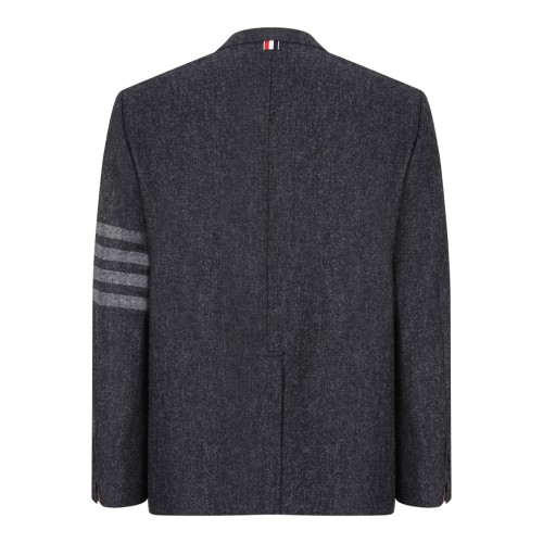 Charcoal Grey Stripe-Detail Blazer 2