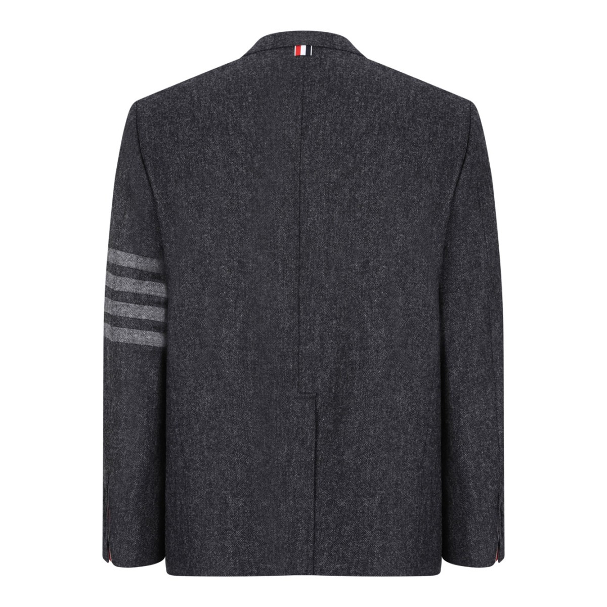 Charcoal Grey Stripe-Detail Blazer