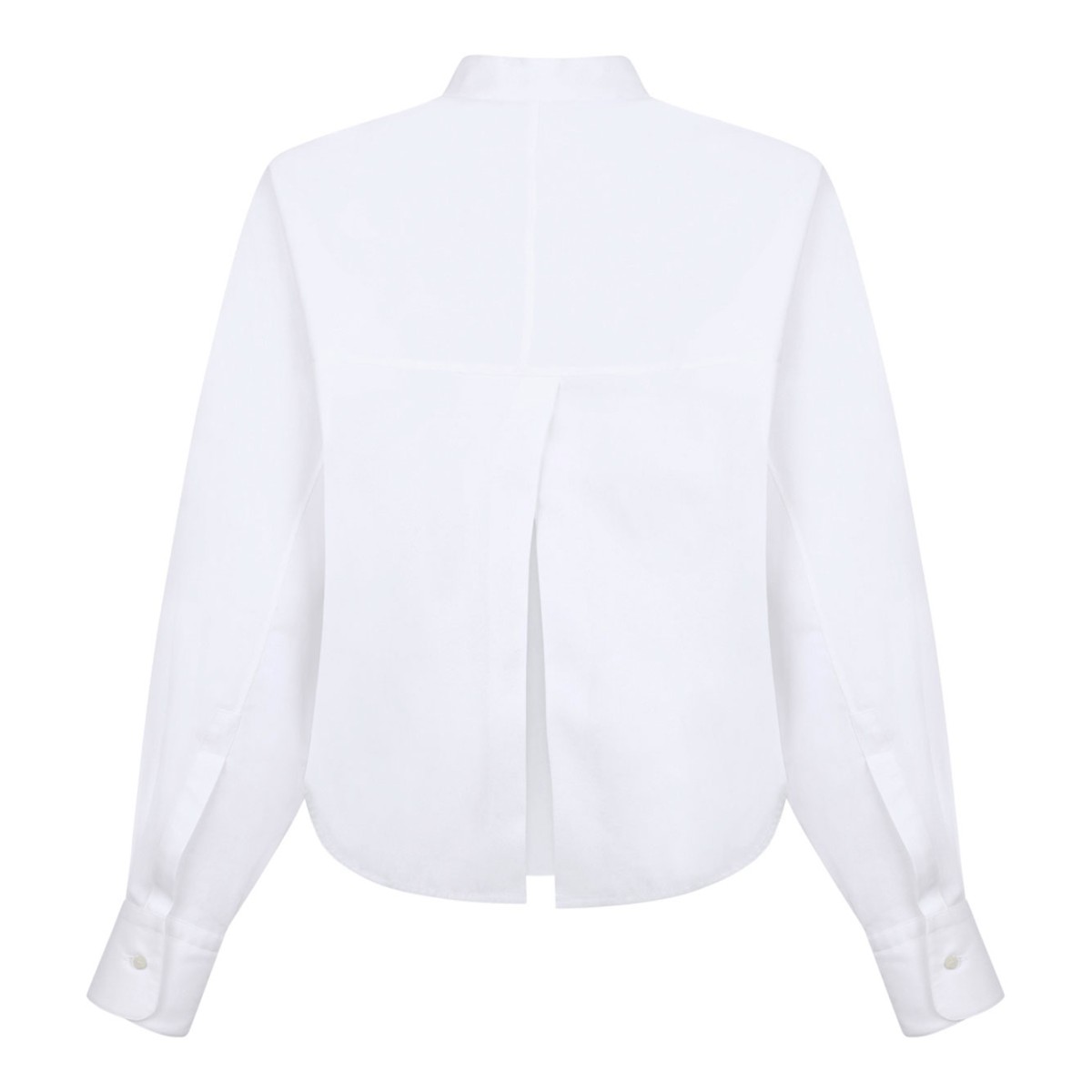 White Cocoon Cut-Out Shirt In Popeline