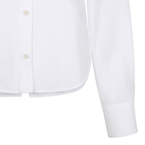 White Cocoon Cut-Out Shirt In Popeline