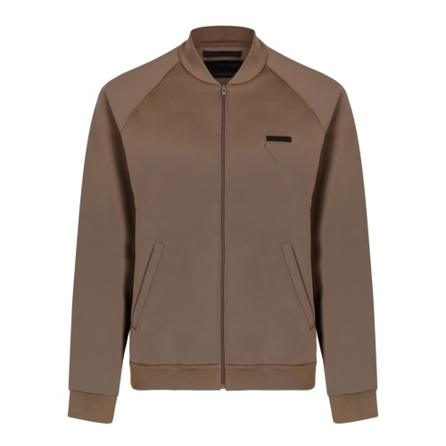 Dark Brown Technical Fleece Blouson Jacket