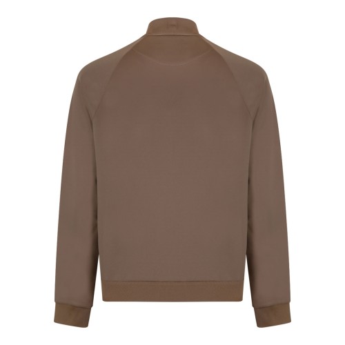 Dark Brown Technical Fleece Blouson Jacket 2