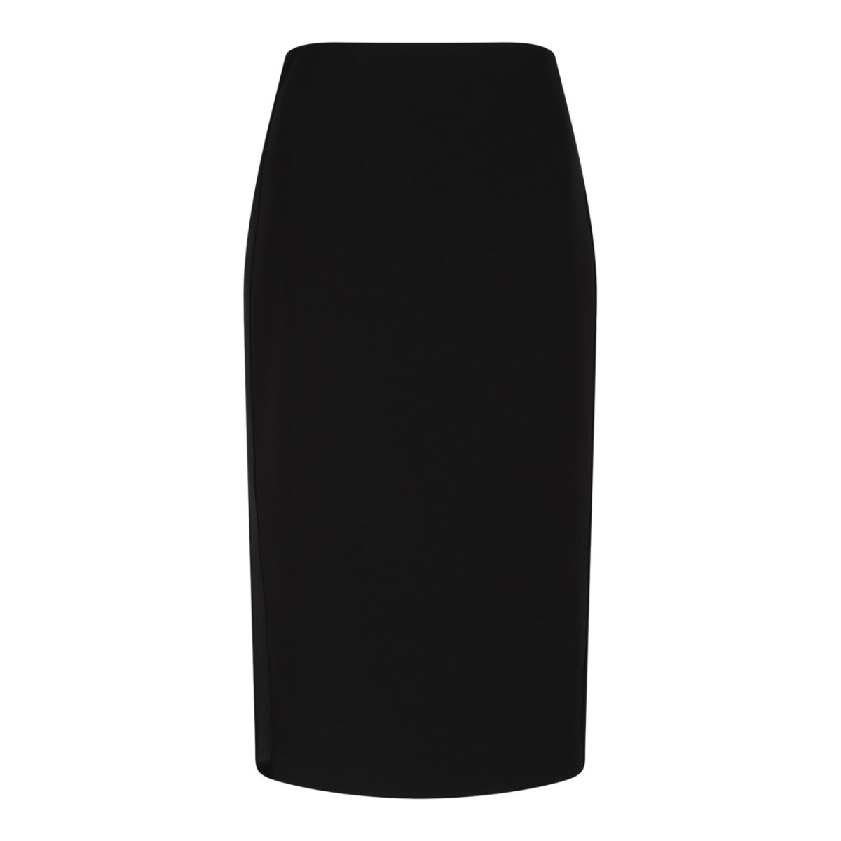 Black Light Crepe Skirt With Satin Bands