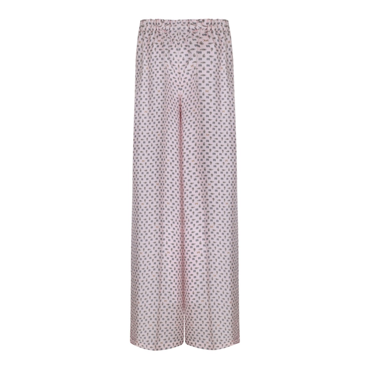 Pink Printed Silk Trousers