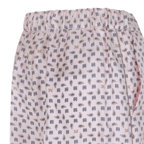 Pink Printed Silk Trousers