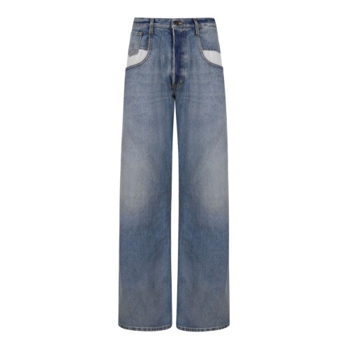 Blue Straight-Leg Jeans