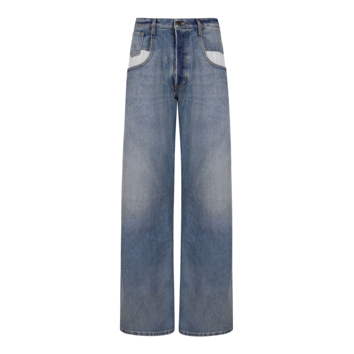 Blue Straight-Leg Jeans