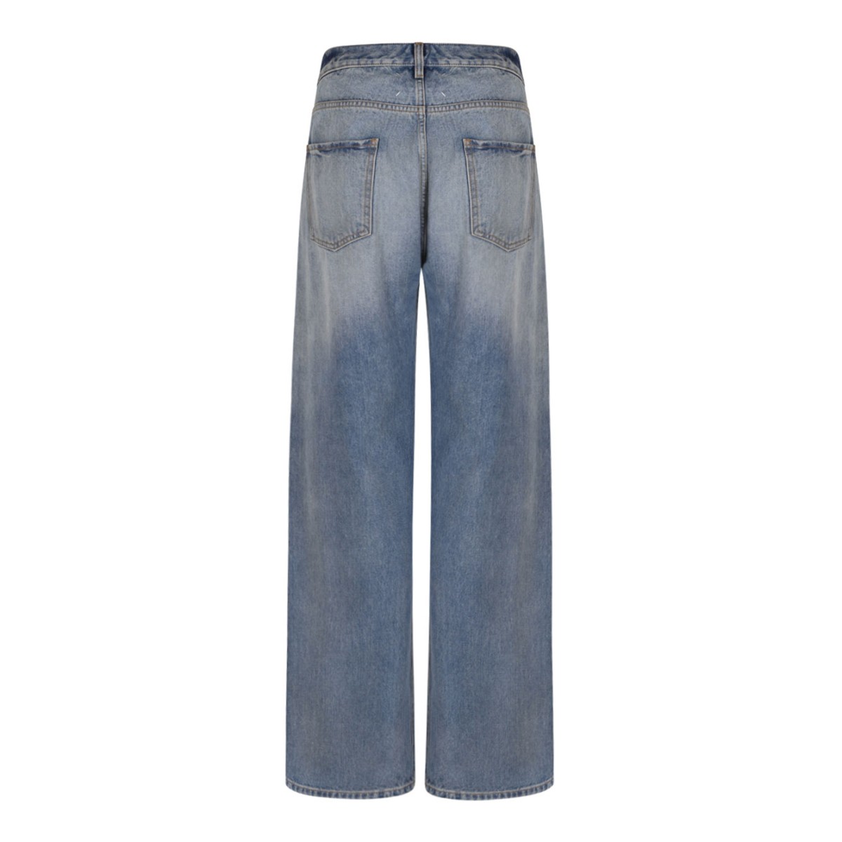 Blue Straight-Leg Jeans