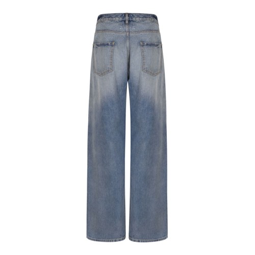 Blue Straight-Leg Jeans