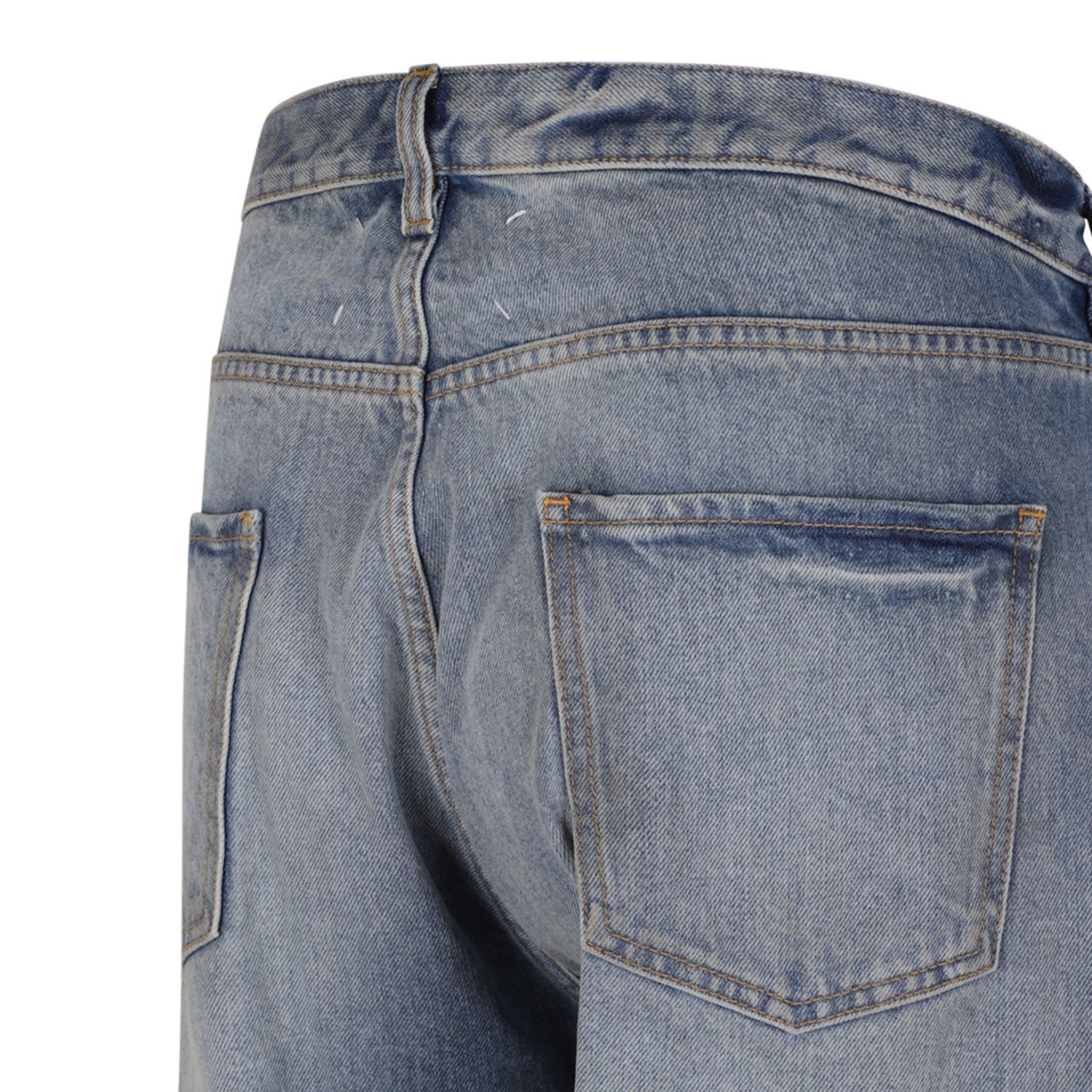 Blue Straight-Leg Jeans