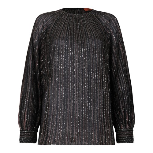 Multicolour Sequin Striped Blouse