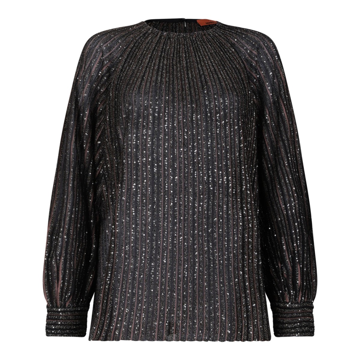 Multicolour Sequin Striped Blouse