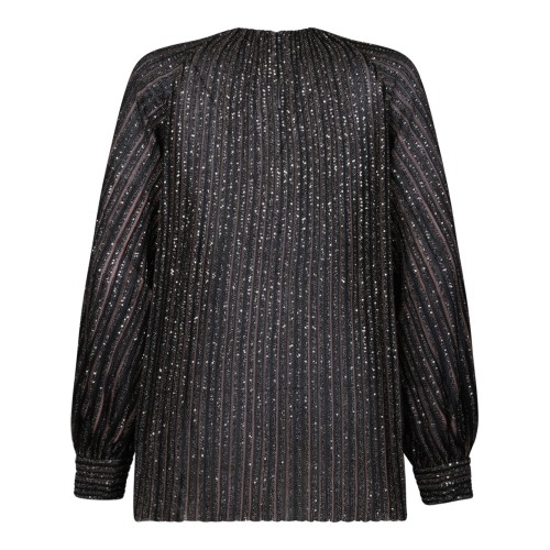 Multicolour Sequin Striped Blouse