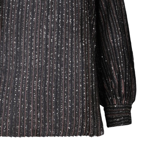 Multicolour Sequin Striped Blouse