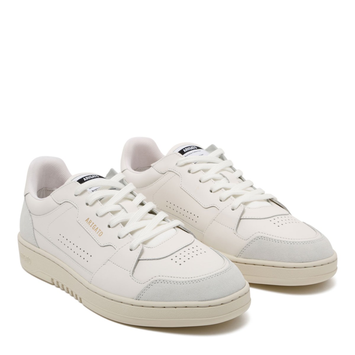 White "Dice Lo" Leather Sneakers