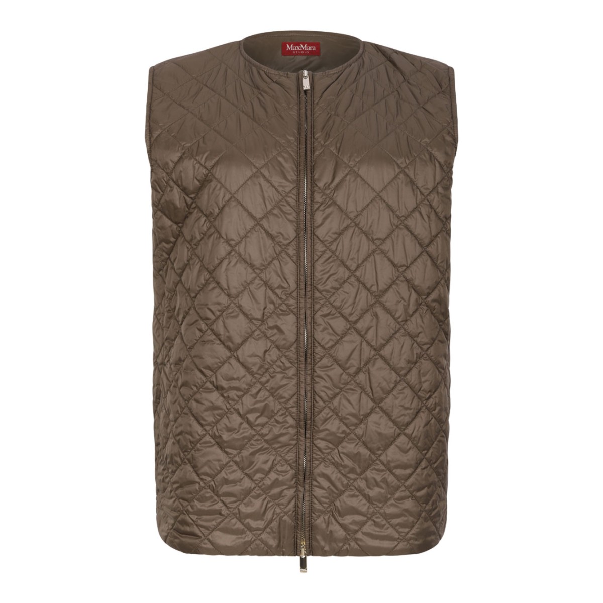 Khaki Green 2-in-1 Wool and Silk Padded Coat