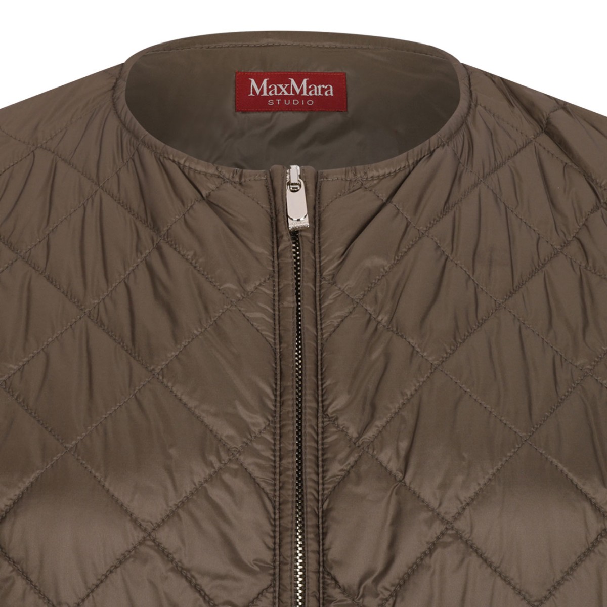 Khaki Green 2-in-1 Wool and Silk Padded Coat