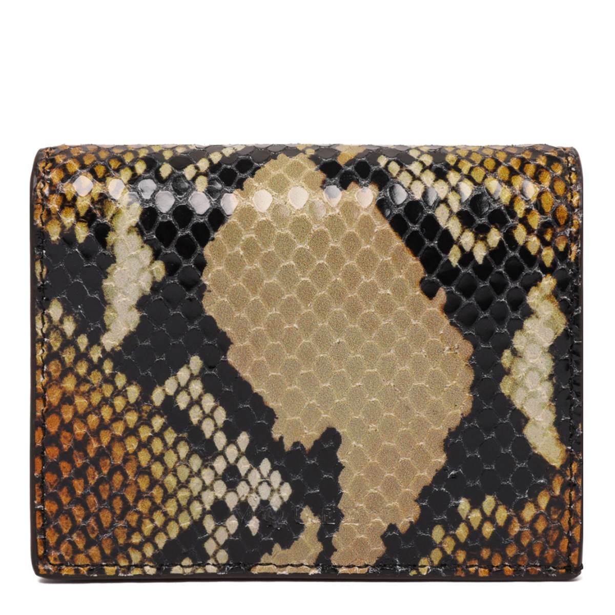 Snake Print Leather Wallet