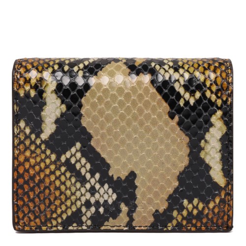 Snake Print Leather Wallet