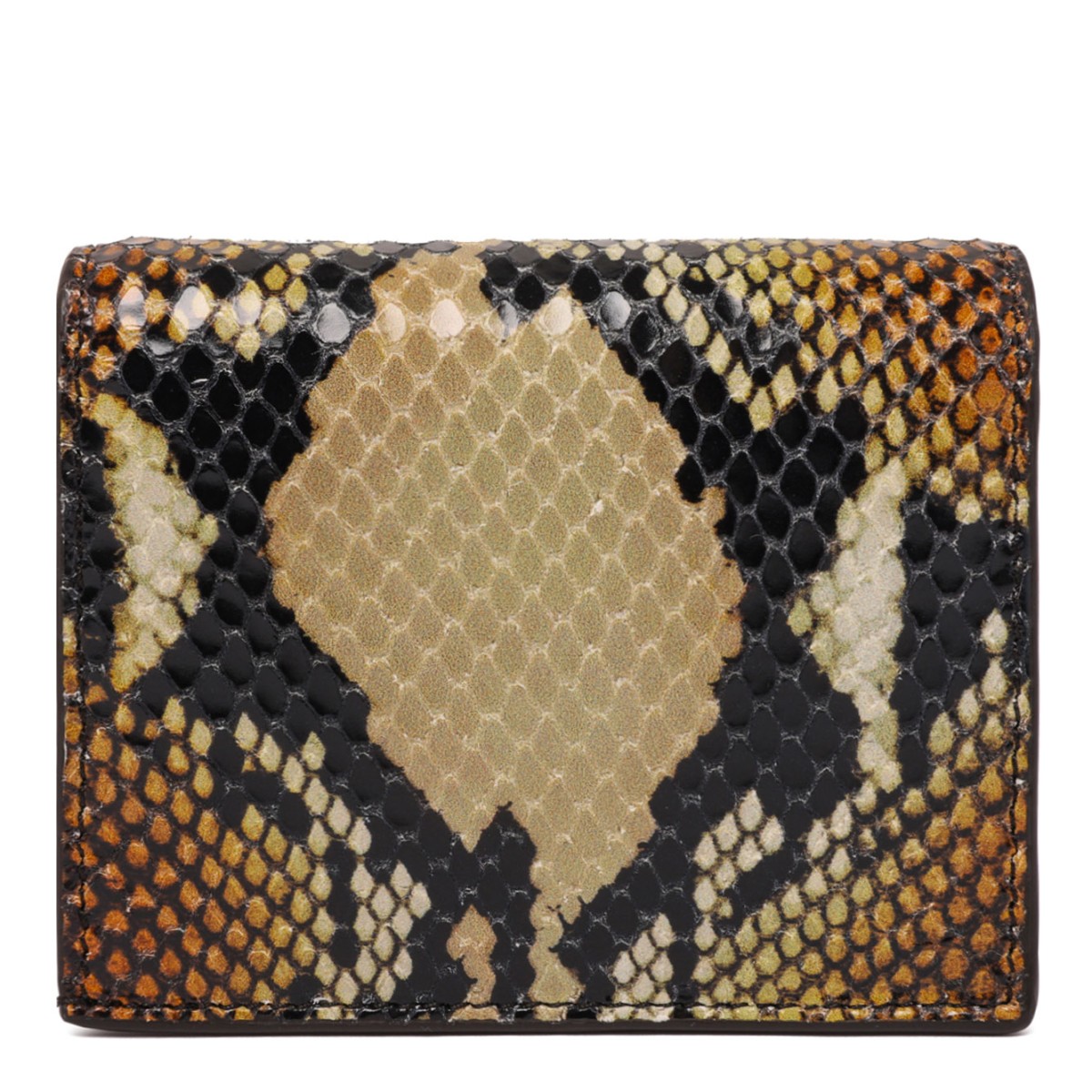Snake Print Leather Wallet