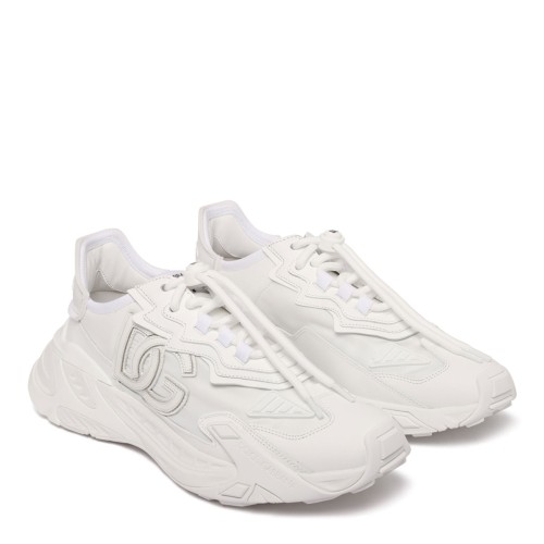 White Logo-Patch Panelled Sneakers