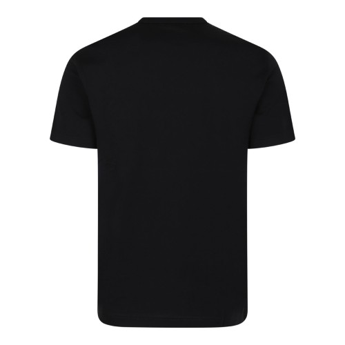 Black Cotton T-Shirt With Heraldic Patch 2