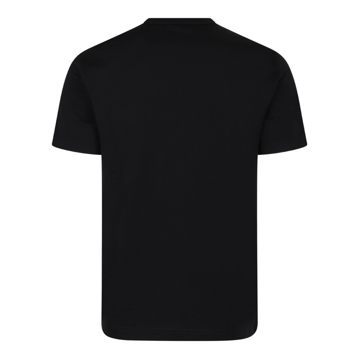 Black Cotton T-Shirt With Heraldic Patch