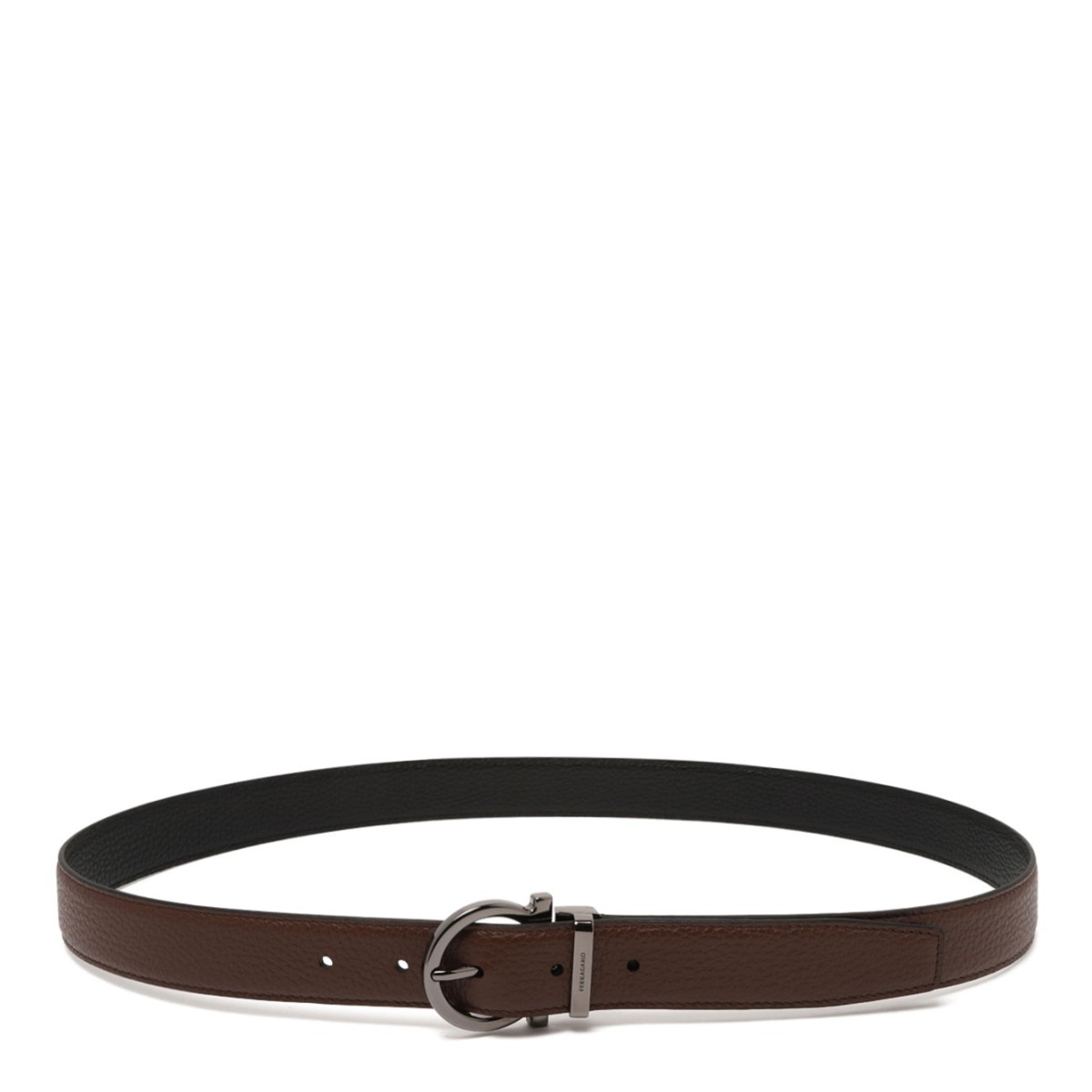 Cocoa Brown and Black Reversible and Adjustable Belt