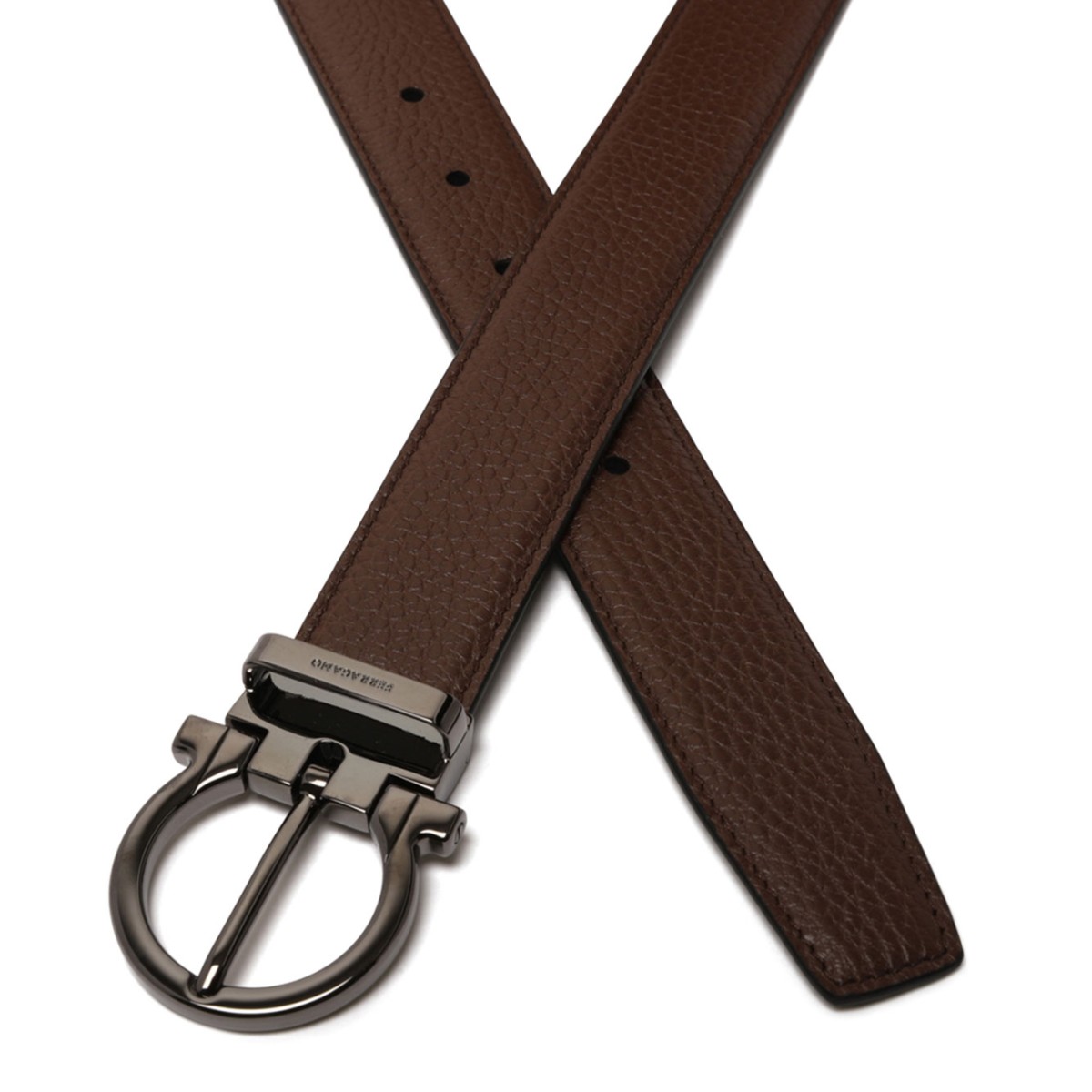Cocoa Brown and Black Reversible and Adjustable Belt