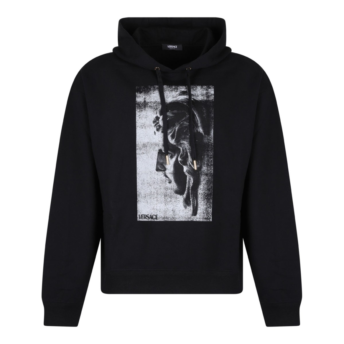 Black Statue Print Hoodie