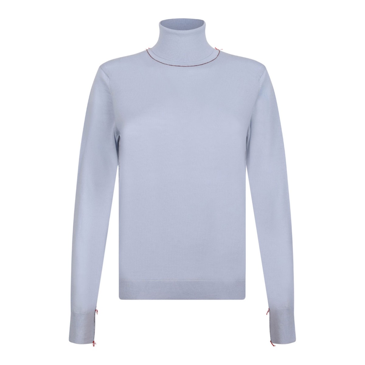 Light Blue Work-In-Progress High-Neck Jumper