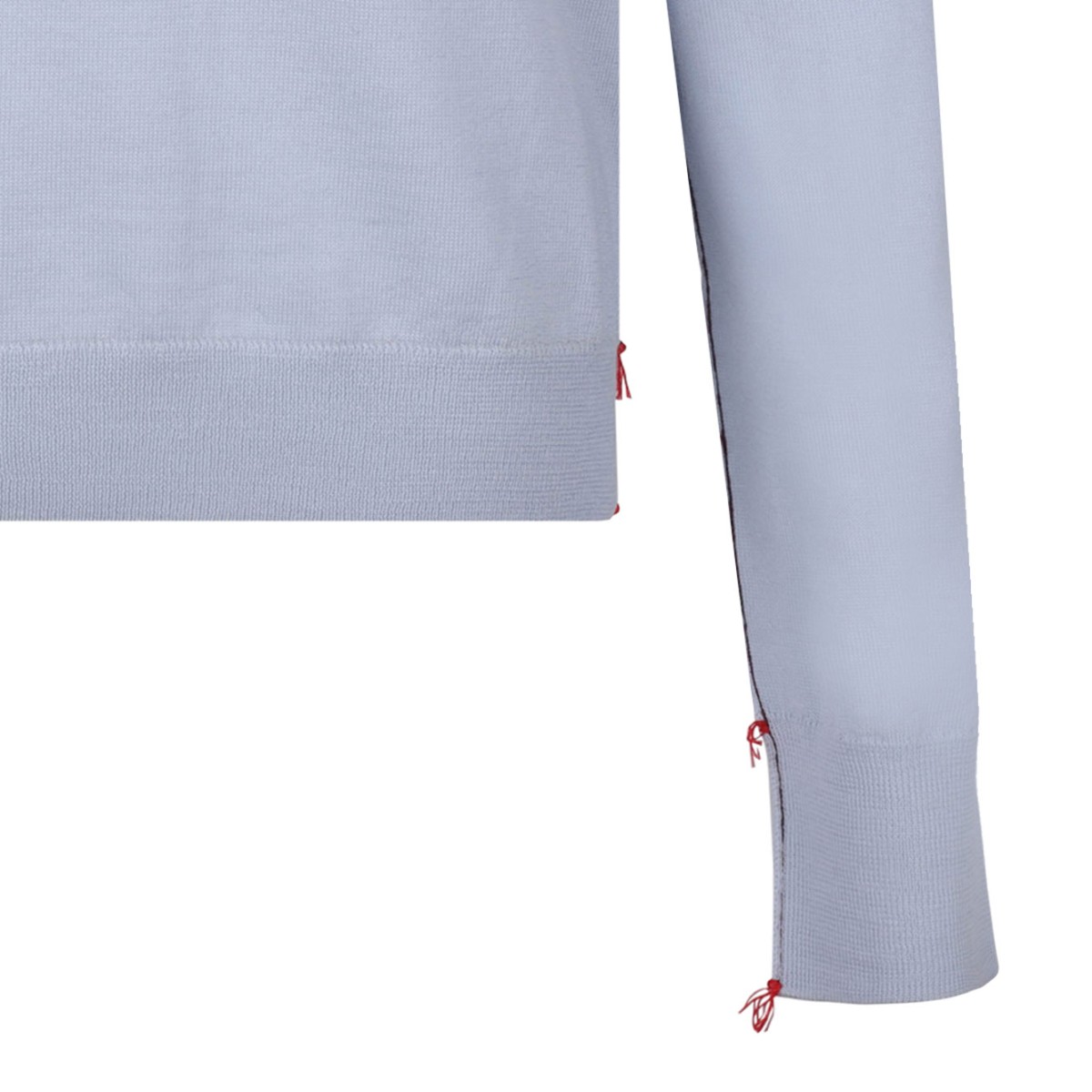 Light Blue Work-In-Progress High-Neck Jumper