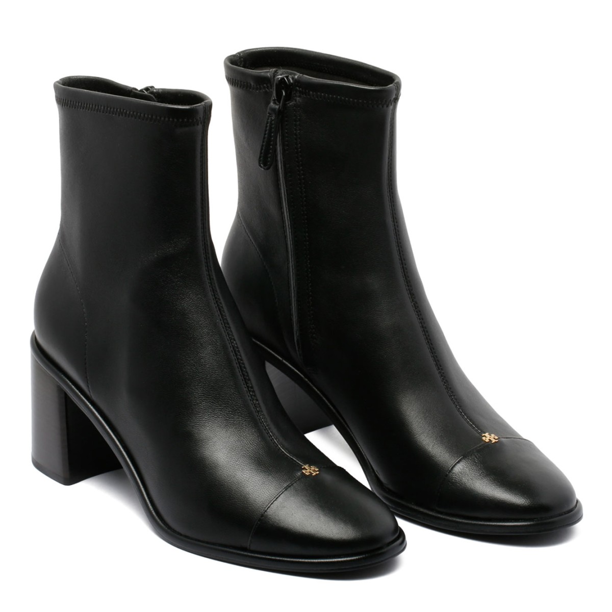 Black Applique Logo Boots
