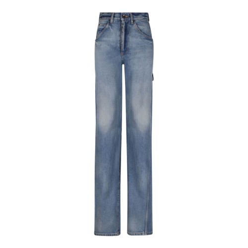 Light Blue Indigo Straight Jeans