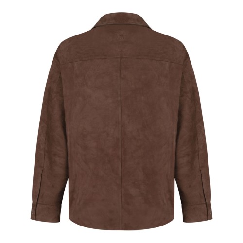 Brown Leather Overshirt