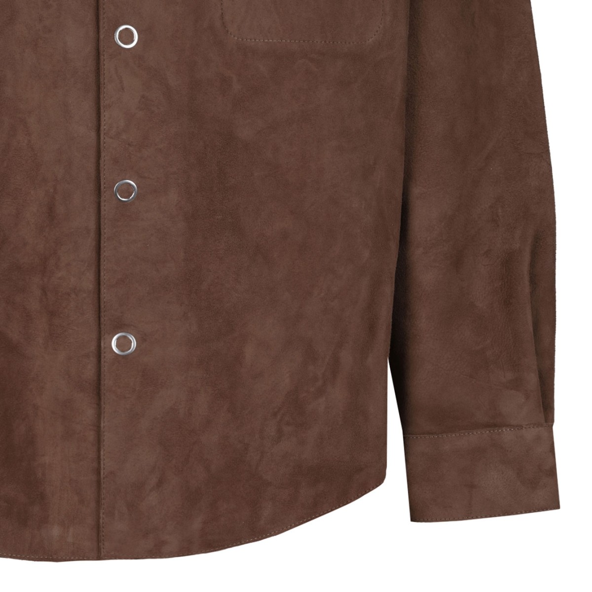Brown Leather Overshirt