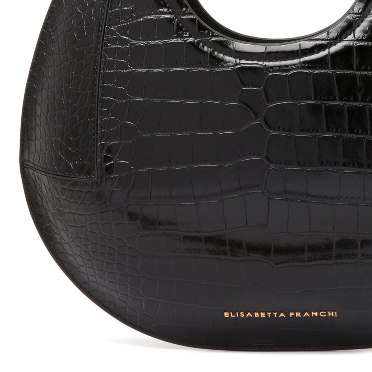 Black Medium Jewel Handle Bag