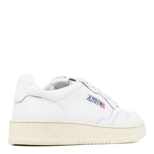 White Calf Leather Low Top Sneakers 2